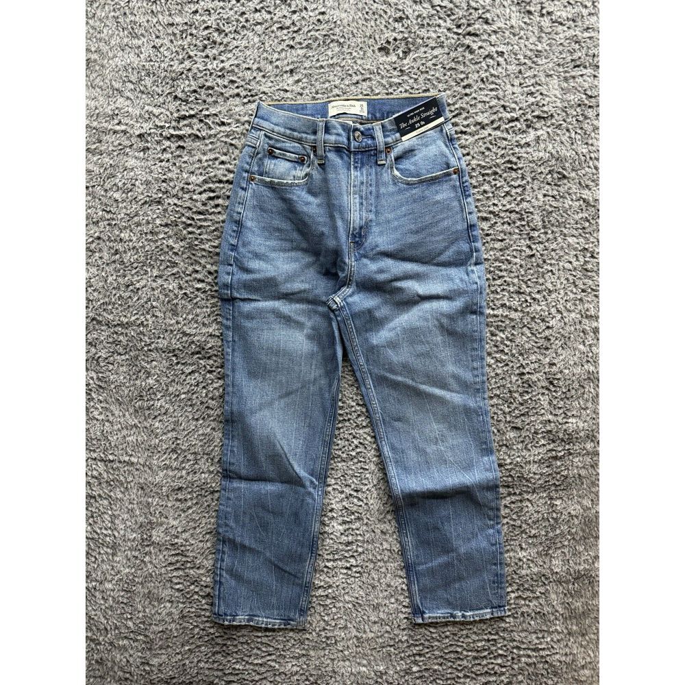 Abercrombie & Fitch Curve Love The Ankle Straight Ultra High Rise Jeans 25/0s